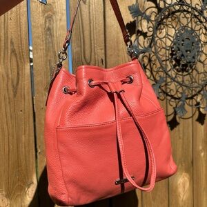 Coach Red Leather Shoulder Bag
